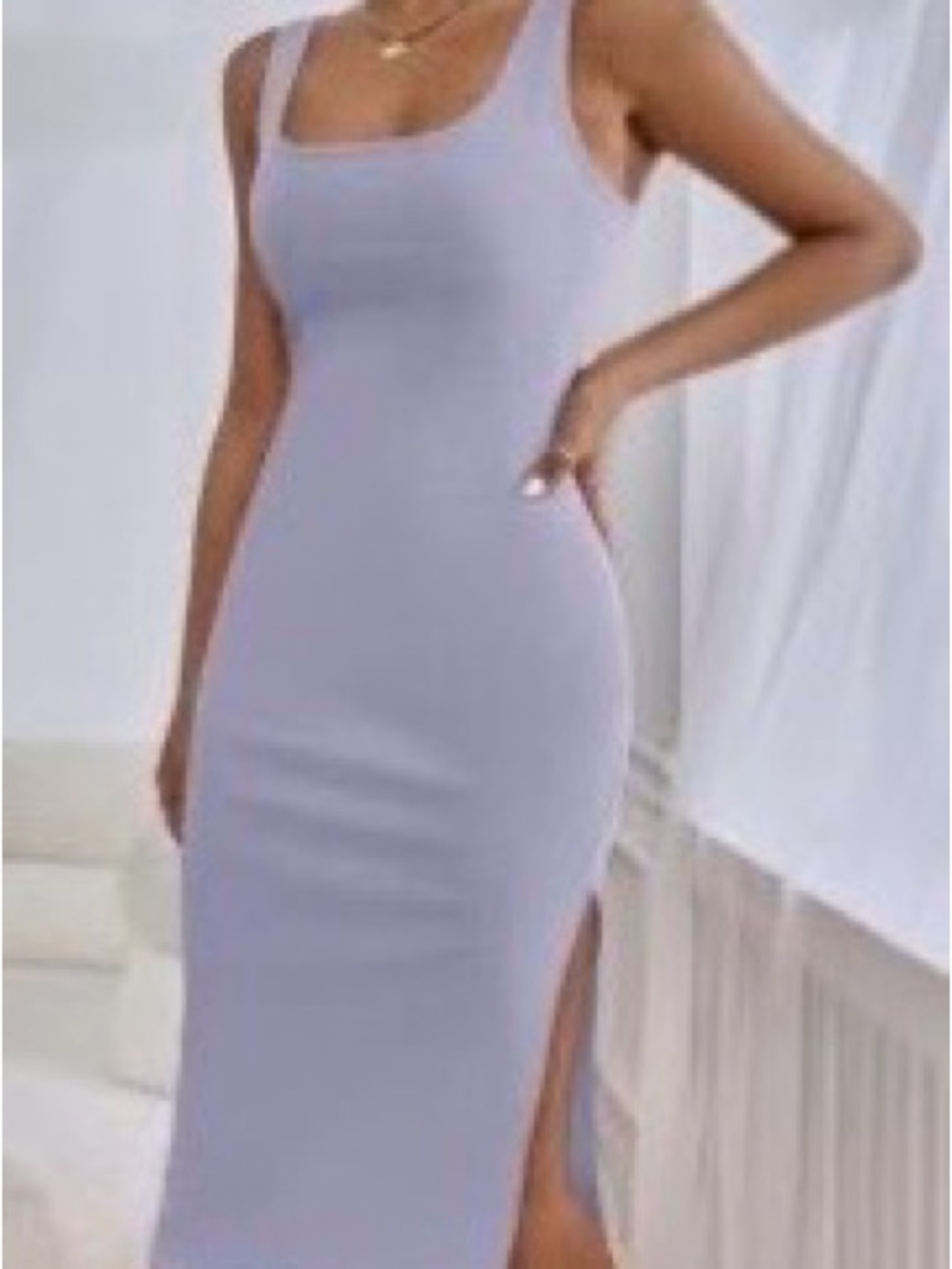 NWOT SHEIN Essnce Solid Color Sleeveless Dress With Sweetheart Neck